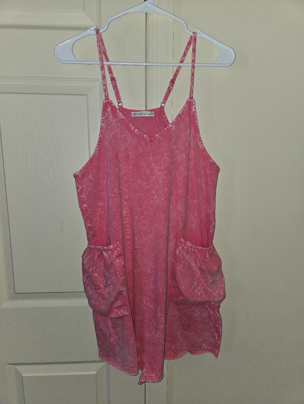 NIP Zenana Acid Washed Romper - Picture 7 of 12